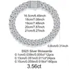 Popular Pulsera de Plata con Moissanita para Parejas Transfronteriza de Amazon de Europa y América, Pulsera Cubana Hip-Hop de Plata 925, Joyería de Plata para Hombres