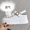 Zapatos Romanos Baotou 2026 Nuevo Estilo de Verano Sandalias de Plataforma que Aumentan la Altura para Mujer, Zapatos de Cuero Genuino de Caña Baja de Moda para Uso al Aire Libre
