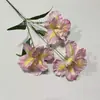 3 Galhos Longos Íris Série de Cores Monet Flores Artificiais Adereços de Fotografia para Casa Vestido Buquê para Mesa de Jantar de Casamento Flores Falsas