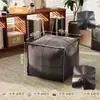 Puff Baú para Roupas Velhas, Capa para Sofá Preguiçoso, Banquinho para Janela de Canto da Sala de Estar, Apoio para Pés em PU, Bolsa Não Utilizada