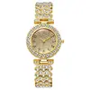 Comercio Exterior Más Vendido Moda Patrón Romano Incrustaciones de Pedrería Reloj de Dama Reloj para Mujer Reloj de Cuarzo Pulsera Estilo de Mujer Pulsera de Reloj de Pulsera