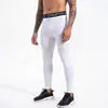 Calça de compressão esportiva masculina personalizada para comércio exterior, secagem rápida, respirável, alta elasticidade, adequada para corrida, treino físico e como calça de comprimento nove pontos