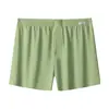 Calzoncillos tipo bóxer para hombre de seda de hielo, frescos de verano, transpirables, corte holgado, talla grande, ropa de dormir para casa