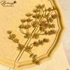 Hojas de Hoja de Oro Navideñas, Decoración Festiva Hojas Falsas, Plantas Simuladas, Ramas con Brillo, Fabricante de Suministros para la Atmósfera