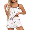 Europa Transfronteiriça temu Comércio Exterior 2026 Verão Seda de Leite Alça Espaguete Pijama Feminino Roupa de Casa Venda Direta da Fábrica Atacado