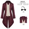 Amazon Europeu e Americano Novo Natal Smoking Medieval Retro Roupas Médio-Comprimento Punk Gravatas-borboleta Casaco Masculino