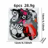 Parches Bordados Creativos de Dibujos Animados con Temática de Fútbol para Decoración Deportiva, Ropa, Bolsas, Parches Termoadhesivos y Parches de Bordado Eléctrico