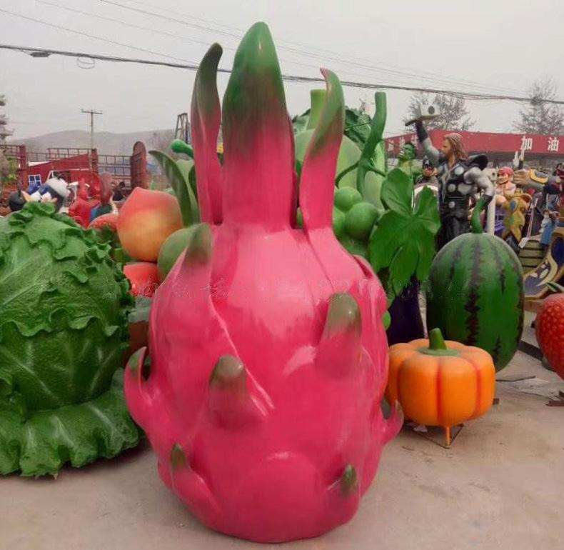 仿真户外景观火龙果玻璃钢雕塑