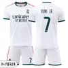 Conjunto de Uniforme de Fútbol Camiseta del Real Madrid Cristiano Ronaldo No. 7 Mbappe Uniforme Deportivo de Competición de Entrenamiento para Casa y Fuera para Hombres, Mujeres y Niños