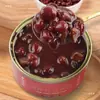 Pasta de frijol rojo dulce lista para comer en lata con cáscara de mandarina añeja, semilla de loto y gachas de pasta de frijol rojo, sopa de frijol rojo en lata