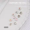 Rinestones para Uñas con Punta Trasera Color Coñac Blanco Decoraciones para Uñas Estilo Japonés Rinestones 3D con Punta Trasera Accesorios para Uñas Portátiles Cristal al por Mayor