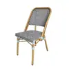 Mesa y Silla de Estilo Francés para Exterior Balcón Silla de Ratán Silla de Ratán Juego de Tres Piezas Cafetería Tienda de Té con Leche Casa de Huéspedes Silla de Comedor Vintage para Exterior
