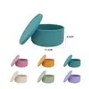 Taza de silicona de grado alimenticio para beber tazón de silicona vajilla para bebé lonchera para estudiante resistente a altas y bajas temperaturas caja bento lonchera de silicona