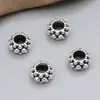 Anillo cóncavo-convexo de plata de ley S925 accesorios para anillos de running anillo vintage de agujero grande plata tailandesa material de cuentas hecho a mano DIY joyería al por mayor