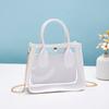 Bolsa Pequeña Cuadrada Transparente Sencilla 2026, Bolso de Mano con Cadena de Moda y Dulce, Mini Bolsa para Teléfono de Envío Directo de Una Pieza