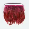 Encaje de Plumas al por Mayor Tiras de Tela Puntiagudas 10-15cm Tiras de Tela Puntiagudas Coloridas Rojas Accesorios para Ropa DIY Muñecas