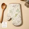 Guantes de cocina para hornear resistentes al calor estilo japonés con estampado floral para venta al por mayor transfronteriza, tapetes para horno aislantes del calor con patrón floral múltiple, almohadillas aislantes del calor resistentes a altas temperaturas