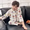 Pijama para Niños y Niñas Mayores, Estilo Primavera y Otoño, Lindo y Elegante Dibujo Animado, Cómodo, Algodón Clase A, Conjunto de Ropa para el Hogar