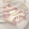 Calcinhas de Cetim com Renda Estilo Francês Pura Desejo para Mulheres, Modelo Novo Sexy 2025, Malha de Seda Gelada com Forro 100% Algodão