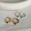 Pendientes Minimalistas de Alta Gama con Flor de Esmalte de Colores para Mujer, Vintage Lujo Ligero Moda Tendencia Versátiles para el Día a Día