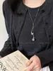 Cadena de Suéter de Diseño de Nicho 2025 para Mujer, Collar Largo con Colgante de Audífono Vintage, Accesorio de Estilo Minimalista de Alta Gama