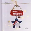 Decoración navideña pequeño colgante retro nostálgico resina ratán anillo hombre mayor decoración europea escena árbol de Navidad diseño
