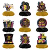 Banderines Espirales Temáticos de Año Nuevo Transfronterizos Coloridos Remolinos Vintage Suministros de Decoración para Fiesta Temática de Año Nuevo Decoración de Panal