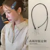 Collar de Plata con Lazo Extraíble para Mujer, Estilo Simple y Fresco, Accesorios Largos Dulces, Cadena para Clavícula Estilo Coreano Producto Nuevo