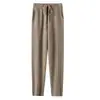 Pantalones harén ajustados de alta gama para mujer, pantalones de zanahoria de punto de lana, pantalones ajustados de otoño e invierno, pantalones holgados de abuela