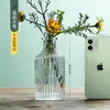 Garrafa de Vidro Mini Vaso Pequeno Estilo Ins Mesa Estilo Francês Arranjo de Flores Luxo Leve Embossado Pequeno Transparente Calibre Pequeno
