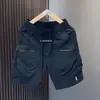Shorts Masculino Ciber Popular Moda Multi-Bolsos Marca Tendência Casual Macacão Calças de Secagem Rápida Calças Retas Largas