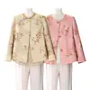 Ropa Nueva para Madres Estilo 2026, Abrigo Ligero de Lujo con Jacquard Estilo Chino Nuevo, Top Elegante y Noble de Otoño para Mujeres de Mediana Edad y Mayores