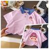Camisa Polo de Verano para Niños, Top de Manga Corta para Niños y Niñas, Estilo Coreano con Cuello Piqué, Ropa Infantil Coreana al por Mayor