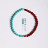 Pulsera Simple Fina de Magnesita Turquesa con Cuentas de Arena Dorada Púrpura Koi Landing Pulsera de Buena Suerte para Mujer Regalo