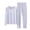 Lujoso conjunto de ropa interior térmica para mujer de 80 hilos Lenzing Modal para otoño e invierno, capa base fina y cálida