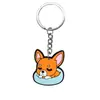 Llavero de Perrito Nuevo Lindo Transfronterizo Colgante de Llave de Goma Suave de PVC Accesorios Pequeña Decoración Colgante Venta al por Mayor de Fábrica