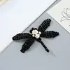 Nova Libélula Trançada de Fio de Cobre Libélula Feita à Mão com Contas de Pérola Broche DIY Acessórios de Cabelo Acessórios de Grampo Decoração para Sapato Chapéu