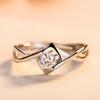 Anel Beijo de Anjo Feminino Prata de Lei s925 Anel de Diamante Amoroso Temperamento Japonês e Coreano Vida Simples Boca Ajustável Atacado