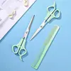 Set de Tijeras para Cortar el Pelo de Bebé Tijeras de Peluquería para Niños Uso en Casa Herramienta de Corte de Pelo Segura para Bebés Kit para Adelgazar el Flequillo