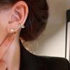 Pendientes de serpiente geométricos coreanos con aguja de plata S925 para mujer, diseño de nicho moderno, pendientes de lujo ligeros y personalizados, 2023
