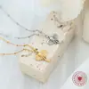 Estilo Japonés y Coreano Simple Lindo Pequeño Joyería Animal Elefante Mini Collar Clavícula Acero Titanio No Cae El Mejor Amigo de la Niña Regalo