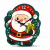 Relógio de Parede de Madeira do Papai Noel de Natal Transfronteiriço Decoração de Ano Novo Presente de Feriado Decoração de Relógio de Casa de Natal