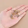 Fábrica en stock directa pendientes esféricos con aro colgante pendientes de bola redonda combinación de caja accesorios joyería diy