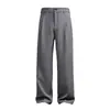 Pantalones de Vestir Estilo Americano para Hombre OT, Nueva Colección Otoño, Pantalones Largos Casuales Estilo Old Money, Corte Holgado, Pantalones Rectos con Caída