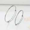 Suministro Directo de Fábrica Pulsera de Acero Inoxidable Diseño de Nicho Pulsera Ajustable Moda Mismo Estilo que las Celebridades de Internet Pulsera Retorcida Al por Mayor