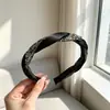 Diadema tejida retro con pedrería estilo francés para mujer, un accesorio para el cabello chic y moderno, un nuevo y versátil pasador para el pelo