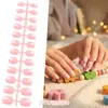 Decoraciones de Uñas Artísticas Portátiles de Color Sólido y Tallas Variadas para Niños Transfronterizas, Decoraciones de Uñas Postizas, Regalos de Vacaciones para Niños