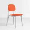 Silla de Plástico con Respaldo Creativo Macaron Nórdico para Uso en Casa, Silla de Comedor de Lujo Ligero, Silla de Ocio Moderna y Simple, Apilable