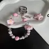 Corrente de Celular Estilo Ins, Dopamina Colorida, Cordão Divertido e Fofo para Capa de Celular, Corrente para Câmera com Contas Feita à Mão DIY