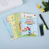 Novo Caderno de Caligrafia Russo Mágico Caneta que Apaga Caderno Rígido 3-6 Anos Treinamento Divertido com Caneta Versão Russa